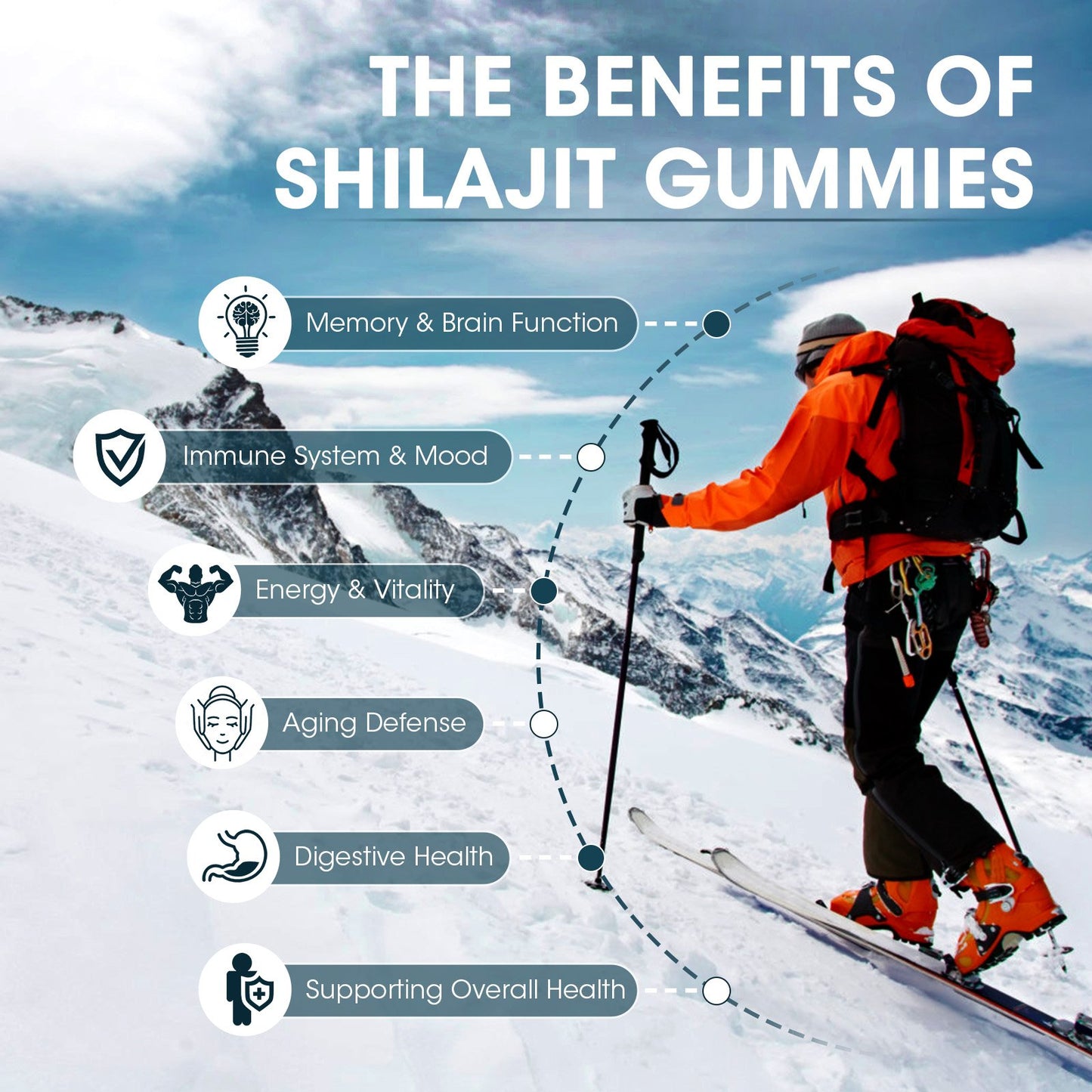 2 Packs Pure Himalayan Organic Shilajit Gummies