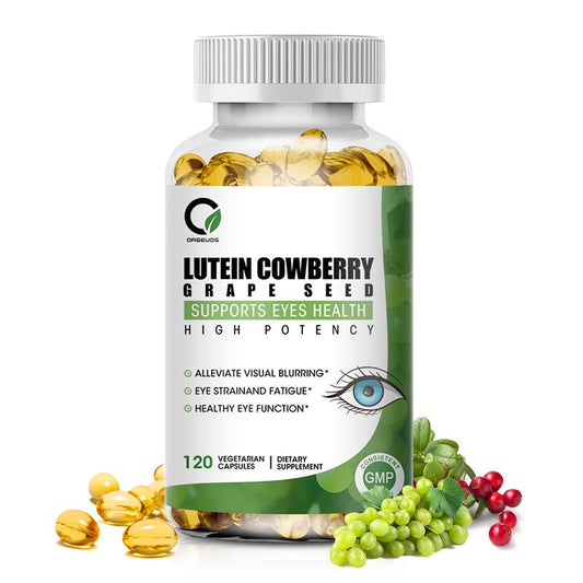 Orgeuos Lutein Bilberry 20mg Capsule With Grapeseed Extract Supports Eye Health Relieve Eye Fatigue