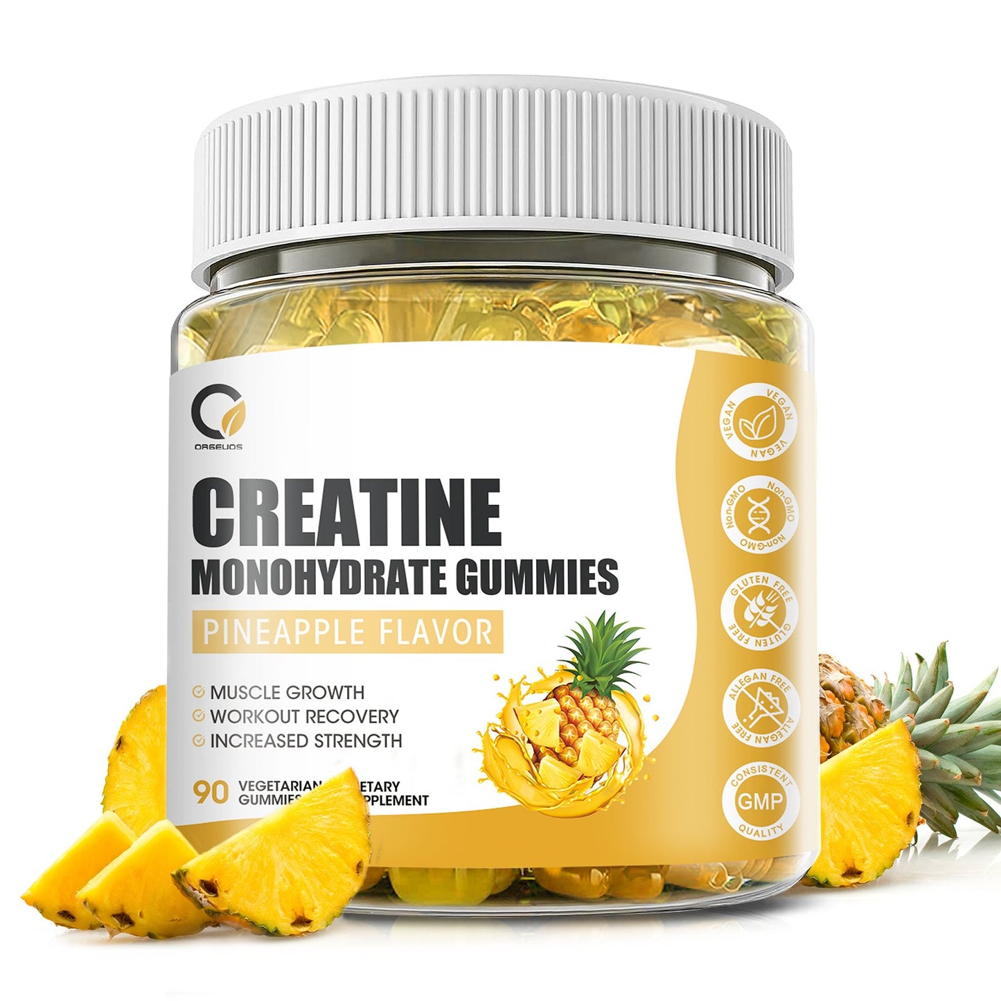 Monohydrate Gummies Pineapple Flavor