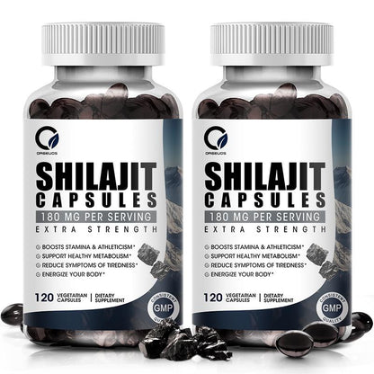 Orgeuos Shilajit Supplement Capsules with High in Trace Minerals & Fulvic Acid for Men & Women Energy, Performance & Immune Health