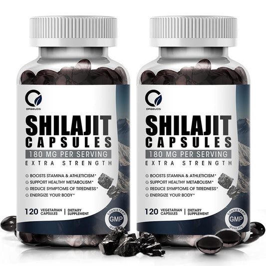 Orgeuos Shilajit Supplement Capsules with High in Trace Minerals & Fulvic Acid for Men & Women Energy, Performance & Immune Health