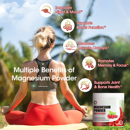 Magnesium Complex Powder Supplement with Magnesium Citrate, Oxide & Vitamin A C D E for Calm, Night & Muscle Support