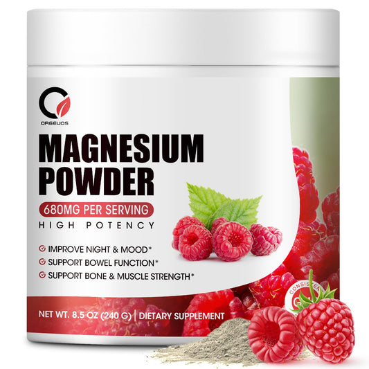 Magnesium Complex Powder Supplement with Magnesium Citrate, Oxide & Vitamin A C D E for Calm, Night & Muscle Support