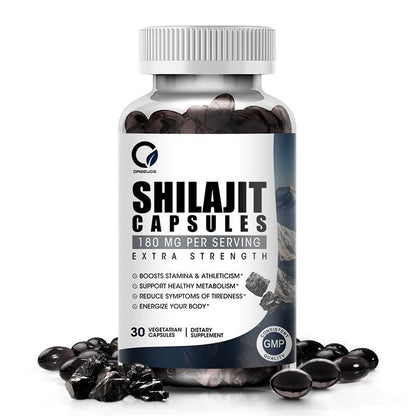 Orgeuos Shilajit Supplement Capsules with High in Trace Minerals & Fulvic Acid for Men & Women Energy, Performance & Immune Health