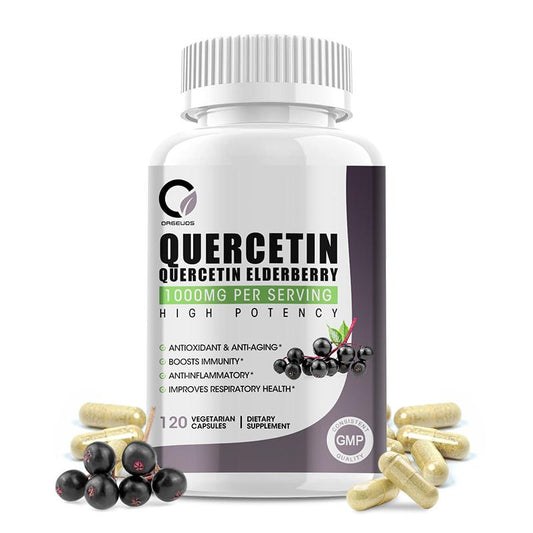 Quercetin Elderberry 1000MG Vegetarian Capsules Dieatary Supplement