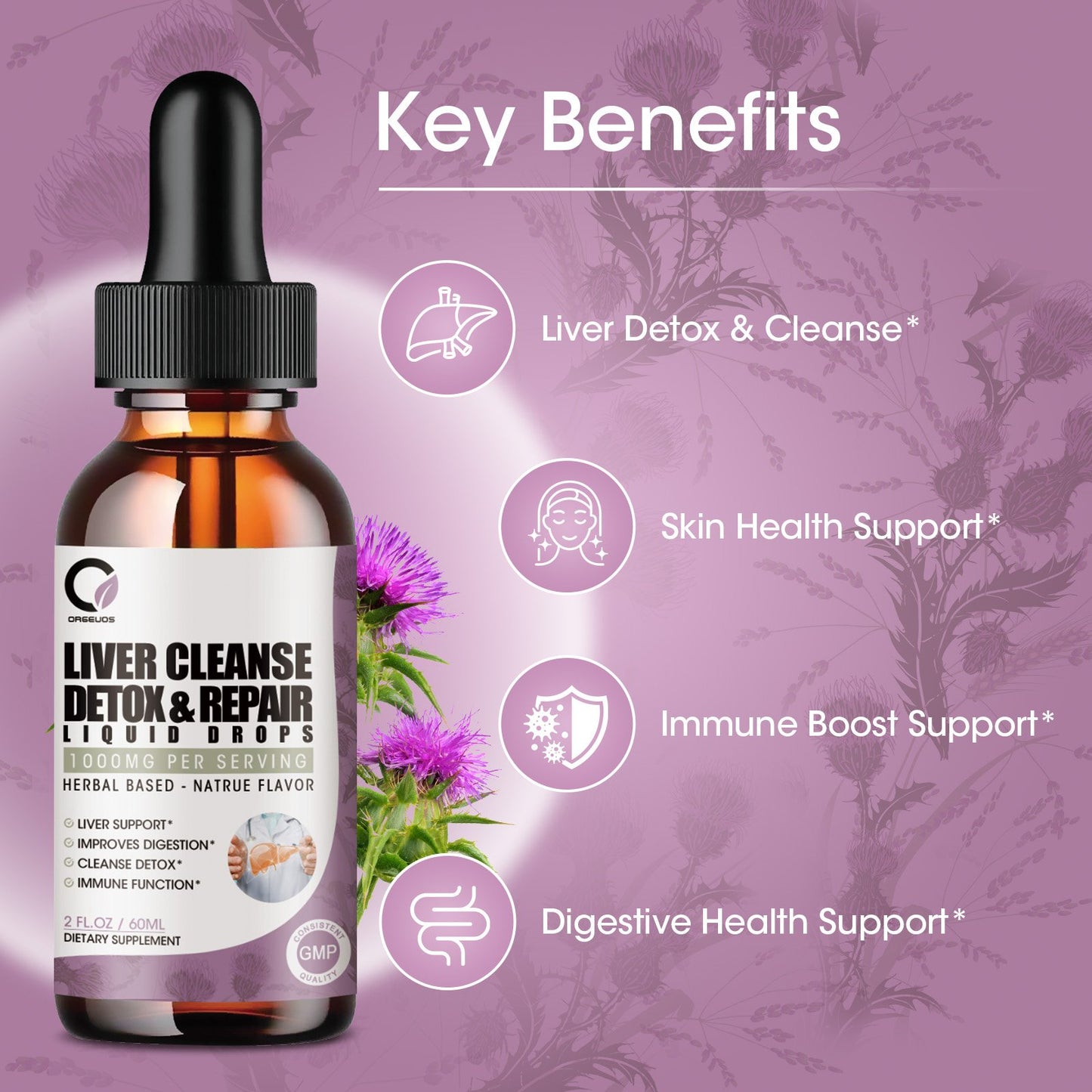 2 Packs Liver Cleanse Detox & Repair Liquid Drops