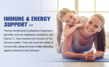 Orgeuos Potassium Magnesium Gummies with Potassium Calcium, Zinc, Vitamin Support Leg Cramps & Muscle & Heart Health