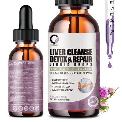 2 Packs Liver Cleanse Detox & Repair Liquid Drops