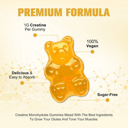 Monohydrate Gummies Pineapple Flavor