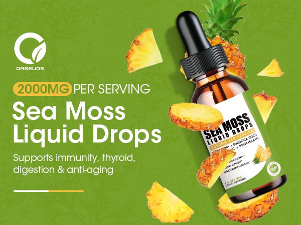 Sea Moss Liquid Drops-Pineapple Flavor