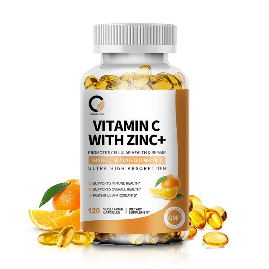 Orgeuos Vitamin C With Zinc Capsule Promotes Cell Repair Maintain Healthy and Whitening Skin