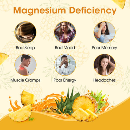 1 Pack Pineapple Flavor Magnesium Glycinate Gummies 500MG