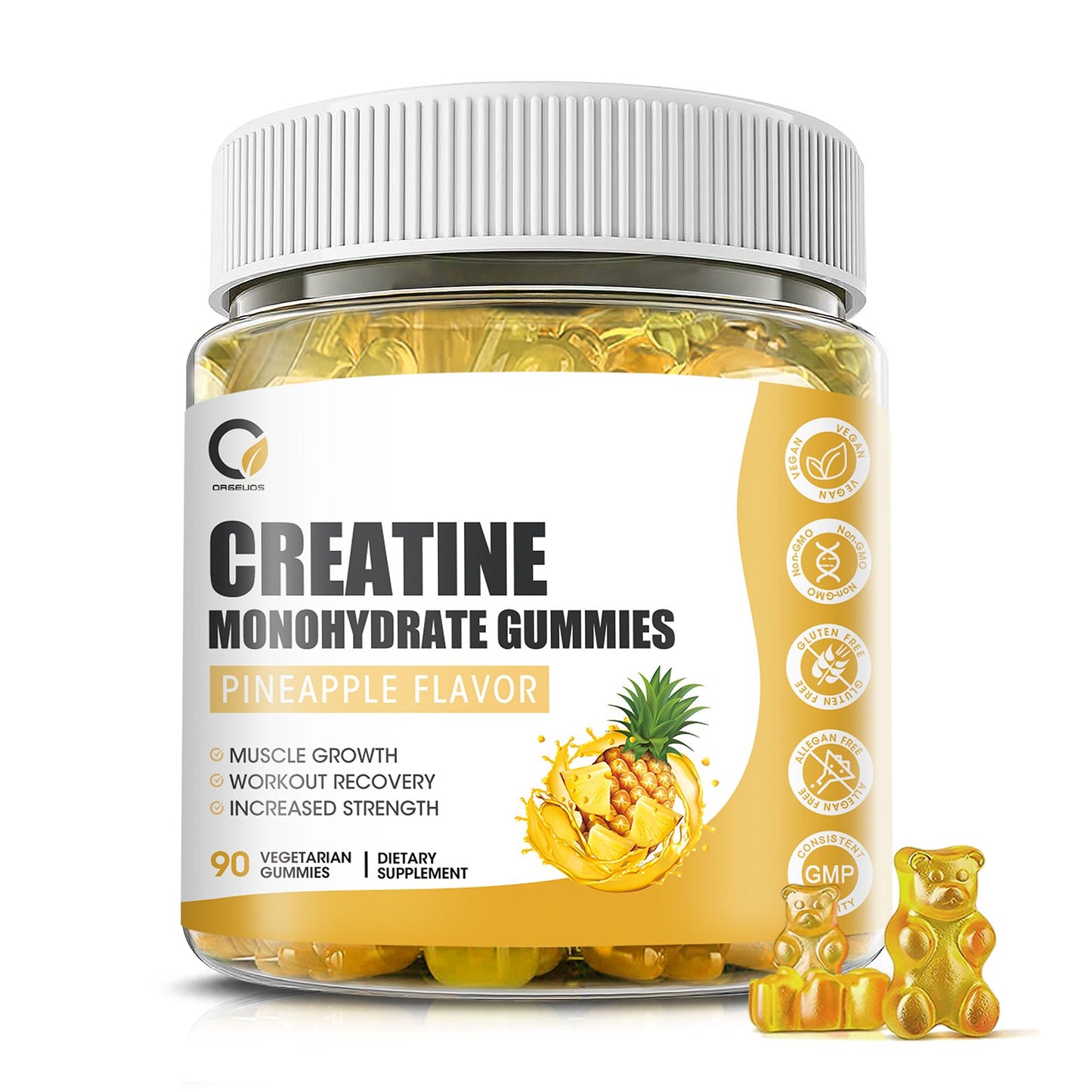 Monohydrate Gummies Pineapple Flavor