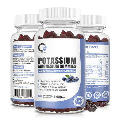 2 Packs Potassium Magnesium Gummies